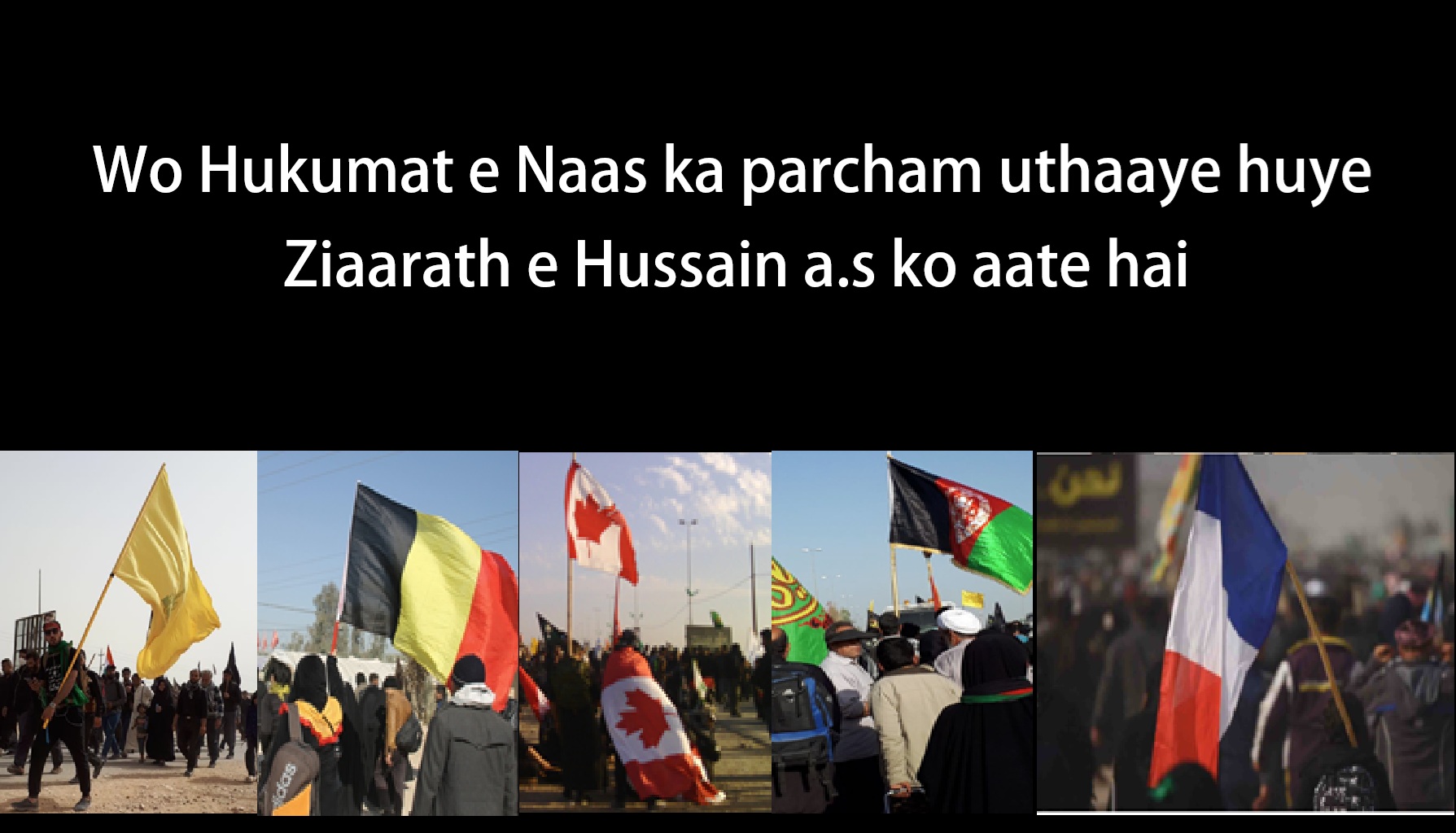 wo hukumat e naas ka parcham uthaaye huye ziaarath e hussain ko aate hai